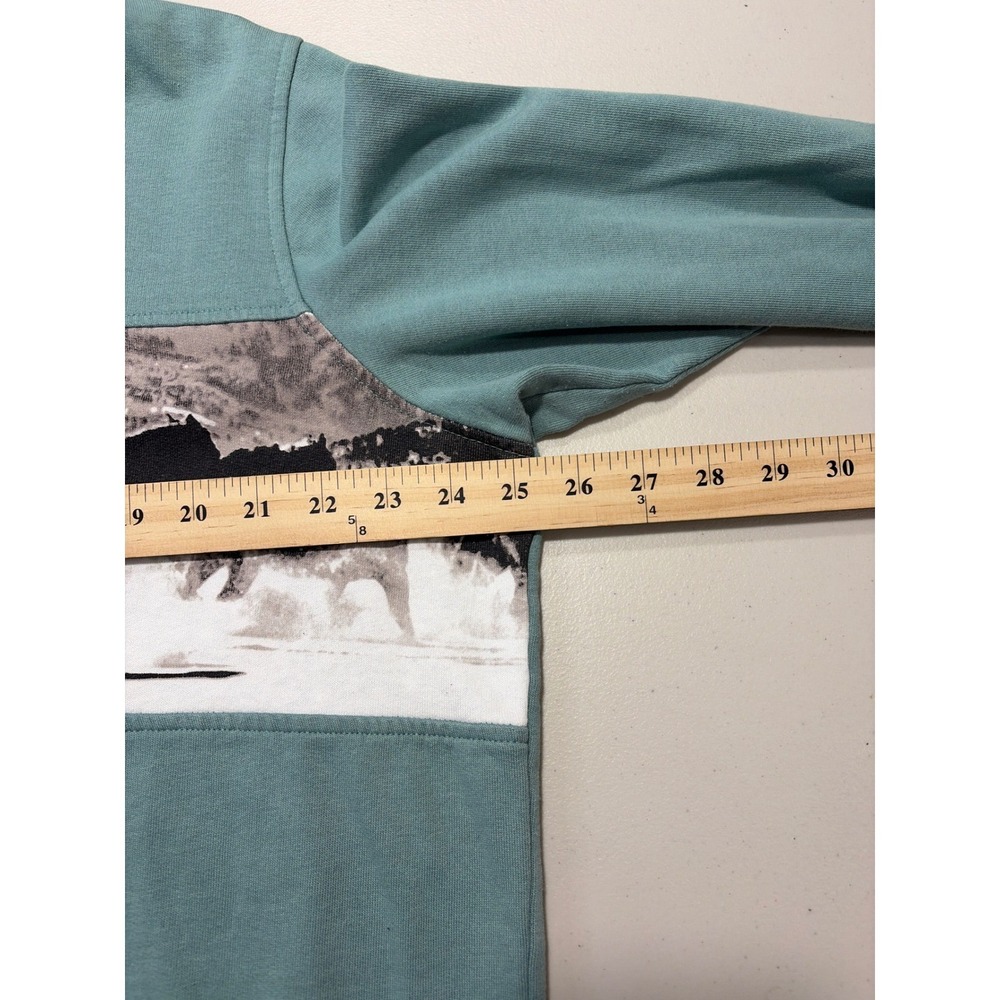 Wrangler Retro Mens Green Horse Graphic Full Zip Hoodie Sweatshirt XL 10LWK558B - Picture 6 of 9